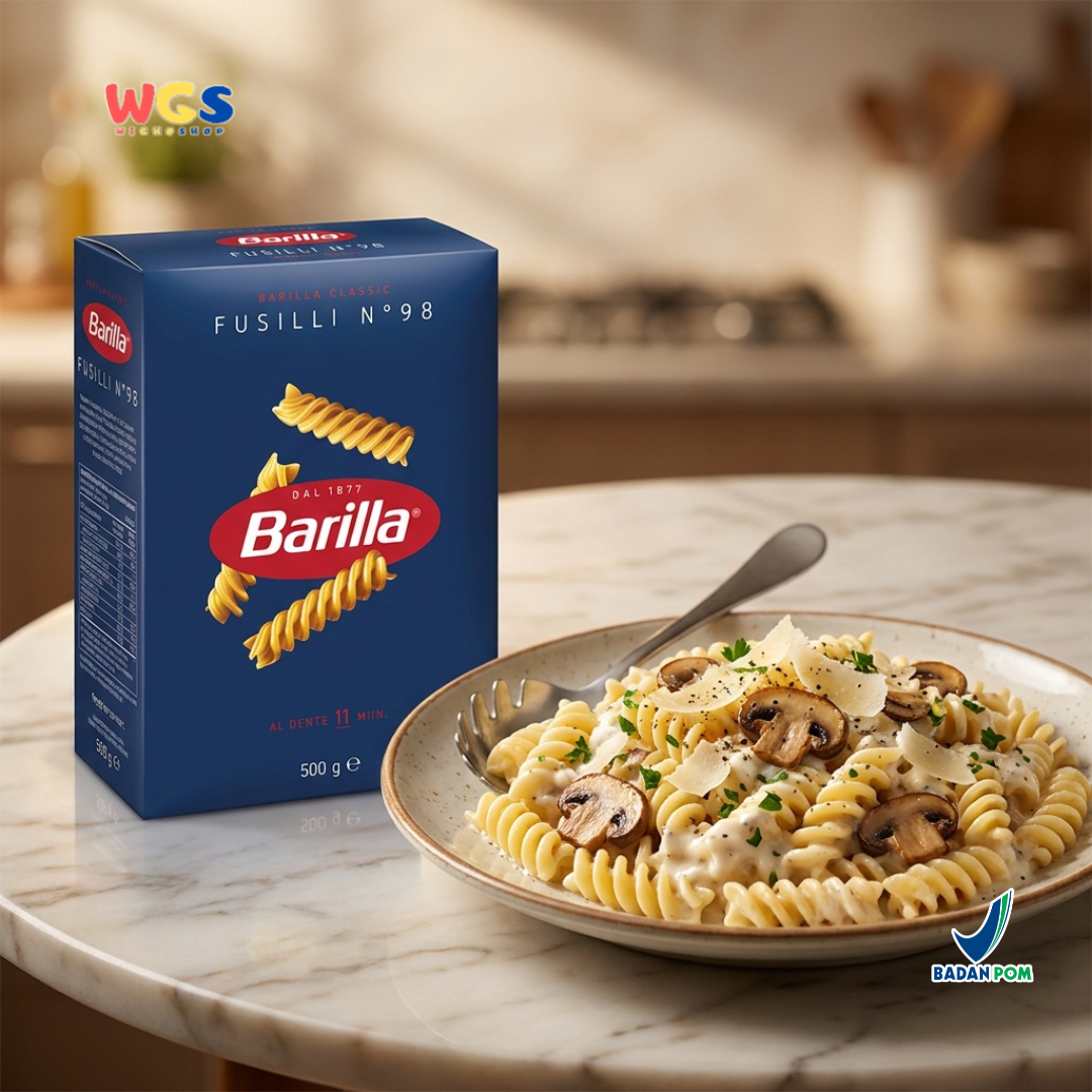 Barilla Fusilli No. 98 500g - Pasta Spiral Italia Al Dente 11 Menit Pesto Salad Mac and Cheese