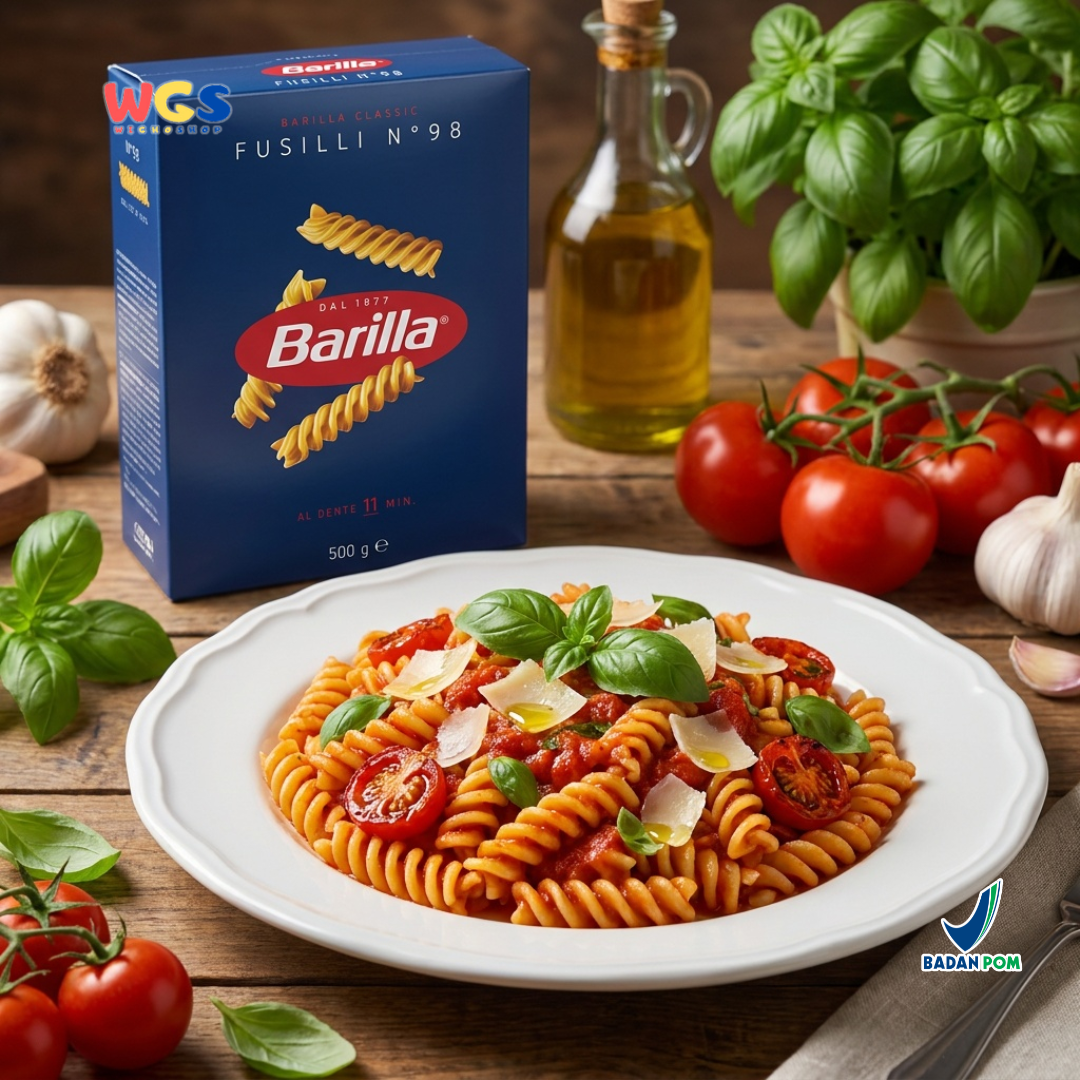Barilla Fusilli No. 98 500g - Pasta Spiral Italia Al Dente 11 Menit Pesto Salad Mac and Cheese