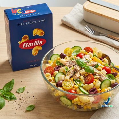Barilla Pipe Rigate No. 91 500g - Pasta Italia Makaroni Pipa Al Dente 11 Menit Mac and Cheese