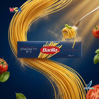 Barilla Spaghetti No.5 500g - Pasta Italia Al Dente 10 Menit Bolognese Carbonara Aglio Olio