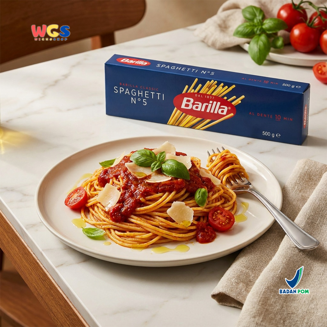Barilla Spaghetti No.5 500g - Pasta Italia Al Dente 10 Menit Bolognese Carbonara Aglio Olio