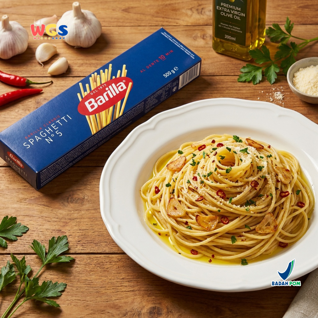 Barilla Spaghetti No.5 500g - Pasta Italia Al Dente 10 Menit Bolognese Carbonara Aglio Olio