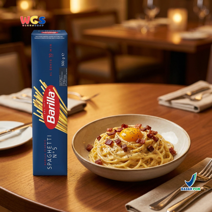 Barilla Spaghetti No.5 500g - Pasta Italia Al Dente 10 Menit Bolognese Carbonara Aglio Olio