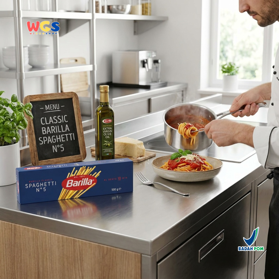 Barilla Spaghetti No.5 500g - Pasta Italia Al Dente 10 Menit Bolognese Carbonara Aglio Olio