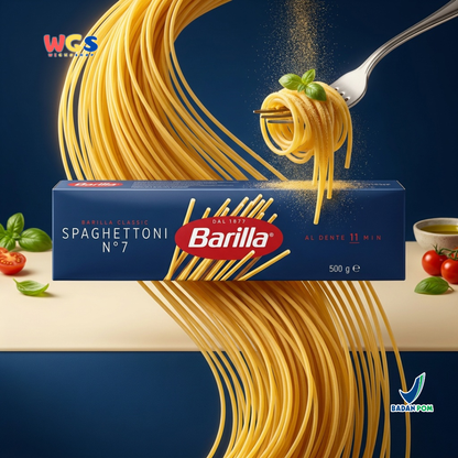 Barilla Spaghettoni No.7 500g - Pasta Italia Spaghetti Tebal Al Dente 11 Menit Bolognese Carbonara Seafood