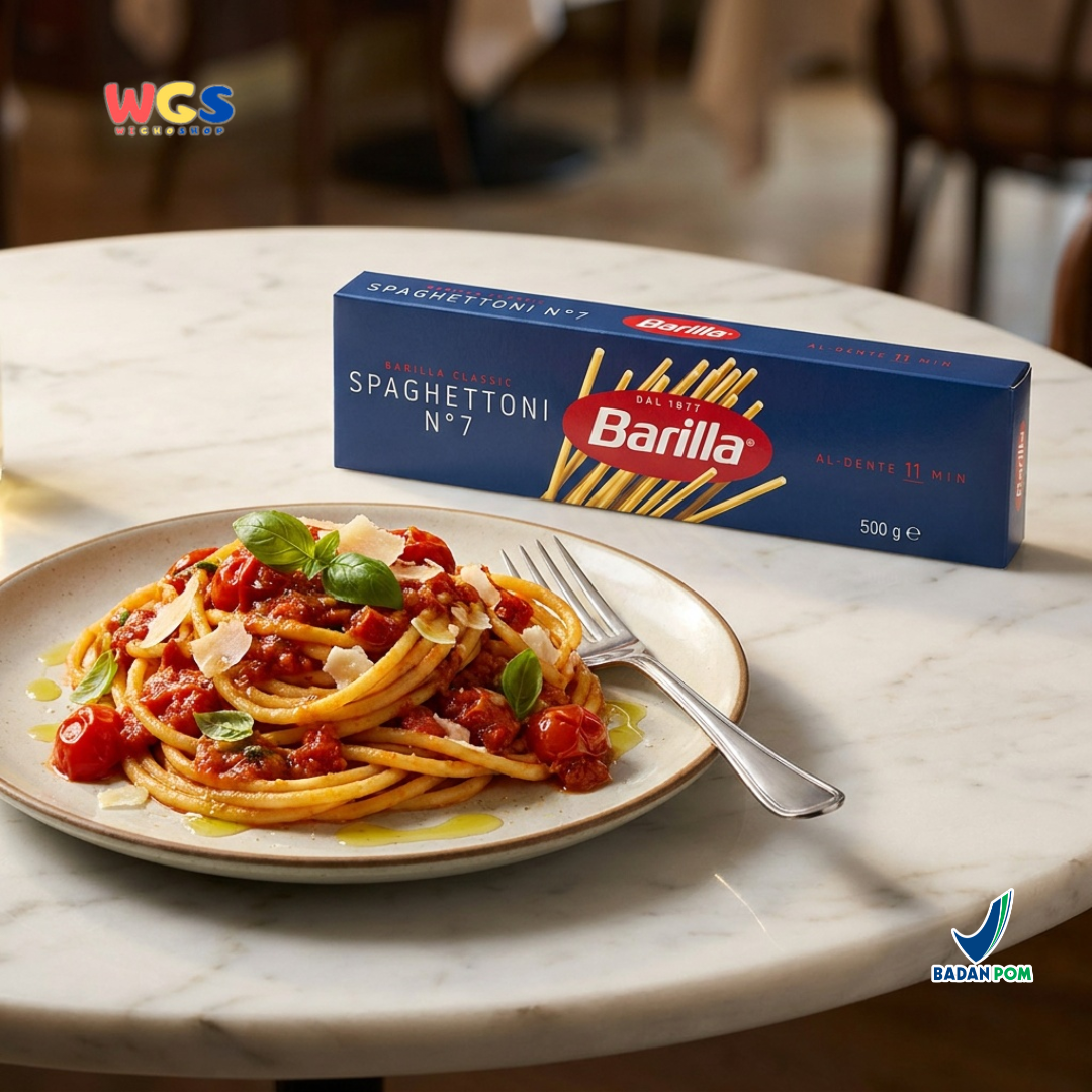Barilla Spaghettoni No.7 500g - Pasta Italia Spaghetti Tebal Al Dente 11 Menit Bolognese Carbonara Seafood