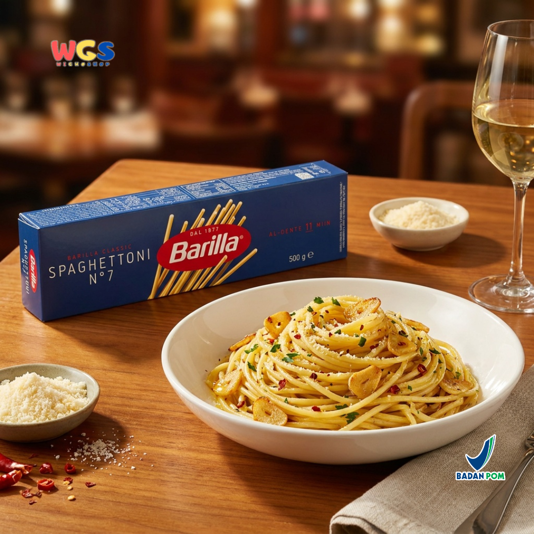 Barilla Spaghettoni No.7 500g - Pasta Italia Spaghetti Tebal Al Dente 11 Menit Bolognese Carbonara Seafood