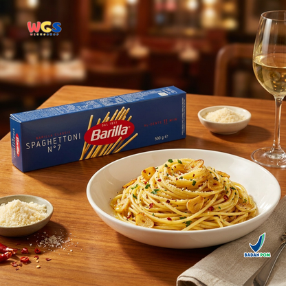 Barilla Spaghettoni No.7 500g - Pasta Italia Spaghetti Tebal Al Dente 11 Menit Bolognese Carbonara Seafood