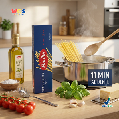 Barilla Spaghettoni No.7 500g - Pasta Italia Spaghetti Tebal Al Dente 11 Menit Bolognese Carbonara Seafood