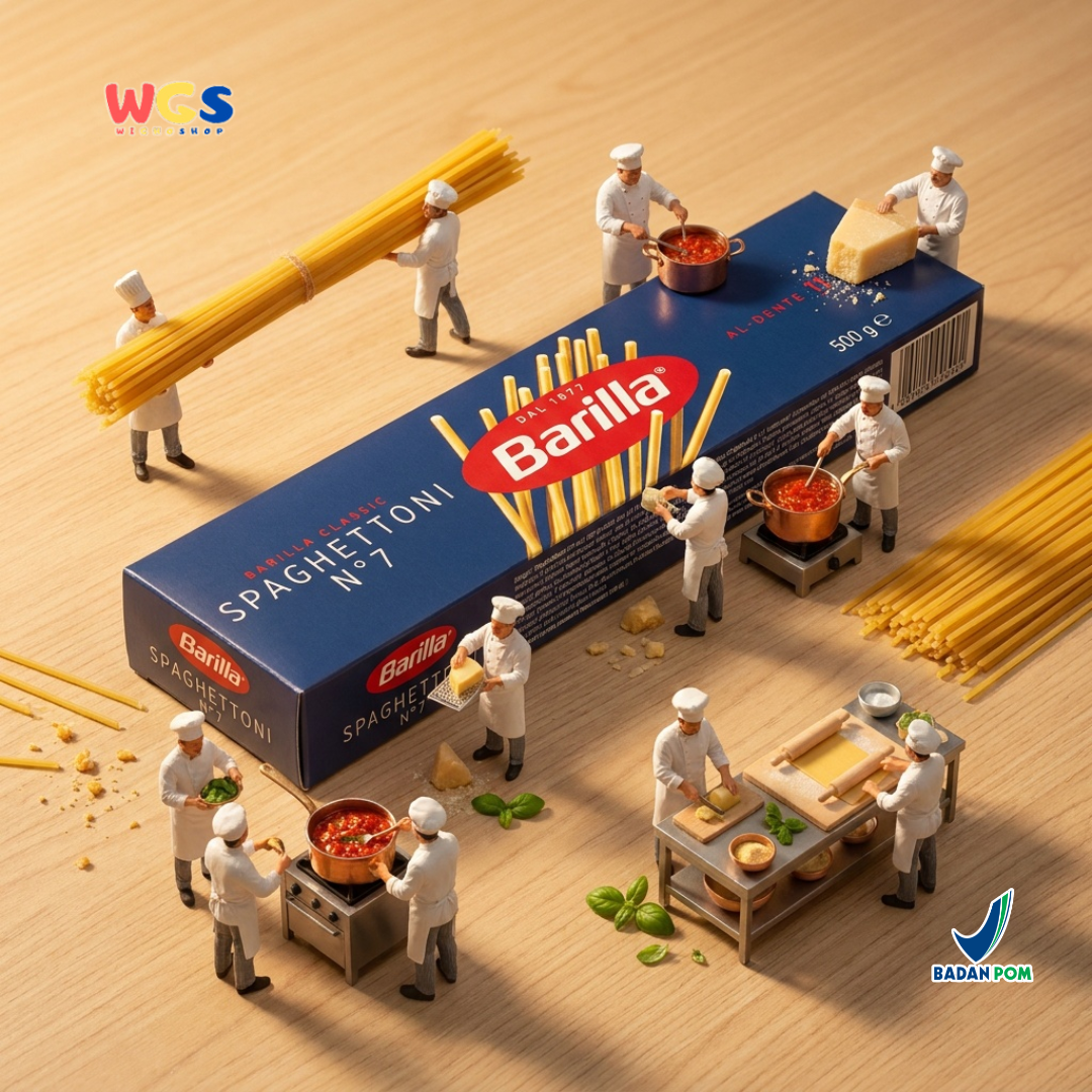 Barilla Spaghettoni No.7 500g - Pasta Italia Spaghetti Tebal Al Dente 11 Menit Bolognese Carbonara Seafood