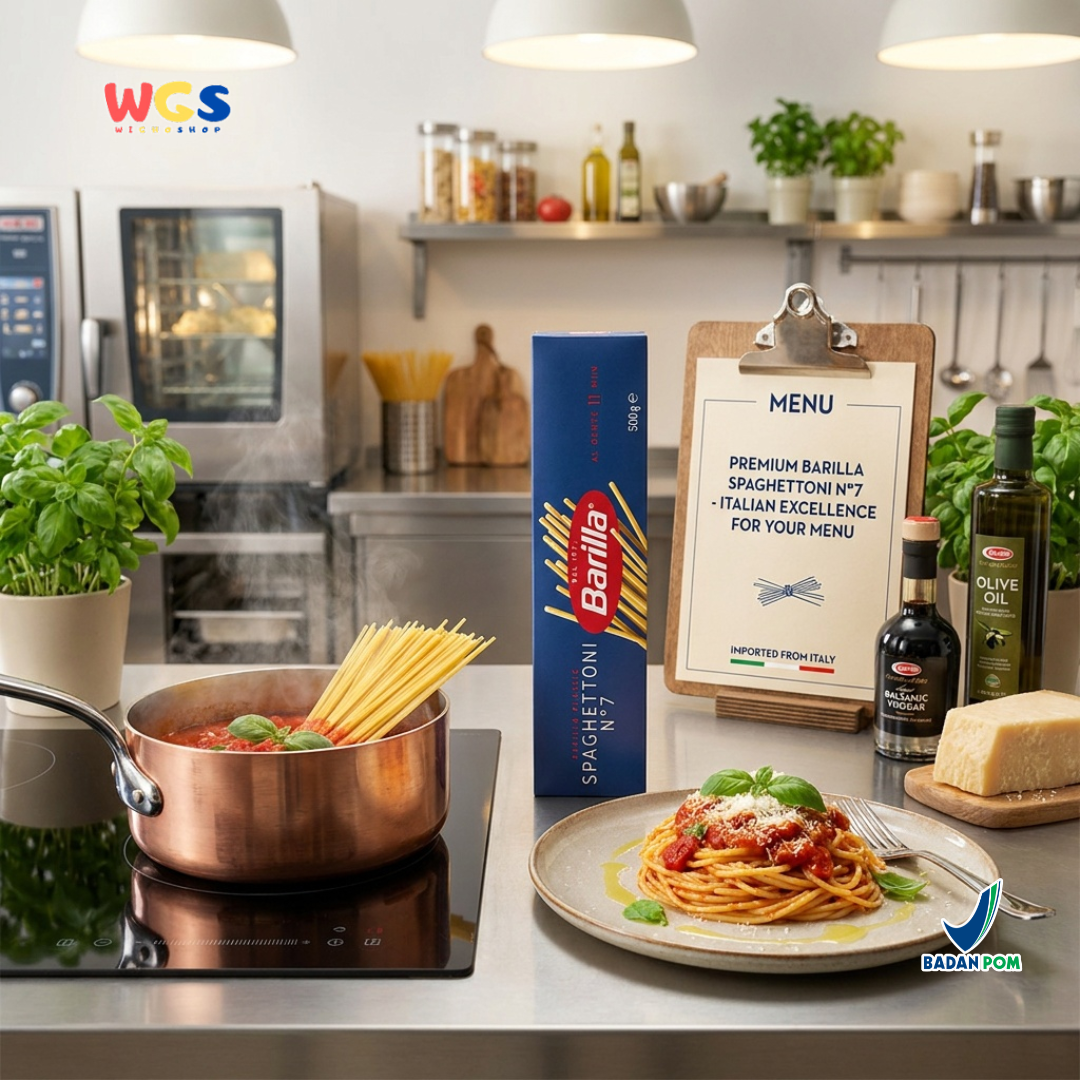 Barilla Spaghettoni No.7 500g - Pasta Italia Spaghetti Tebal Al Dente 11 Menit Bolognese Carbonara Seafood