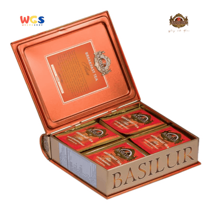 Basilur Breakfast Tea Asia 64g – 32 Sachet Teh Ceylon Hitam & Putih dengan Cita Rasa Asia