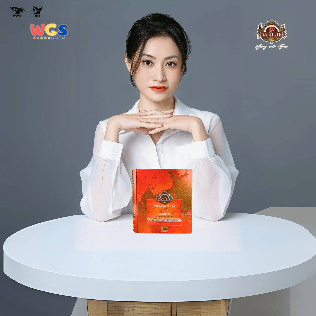 Basilur Breakfast Tea Asia 64g – 32 Sachet Teh Ceylon Hitam & Putih dengan Cita Rasa Asia