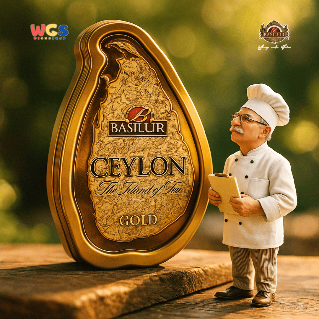 Basilur Ceylon The Island of Tea Gold Pure Ceylon Black Tea 50g – Kaleng Premium Koleksi Eksklusif