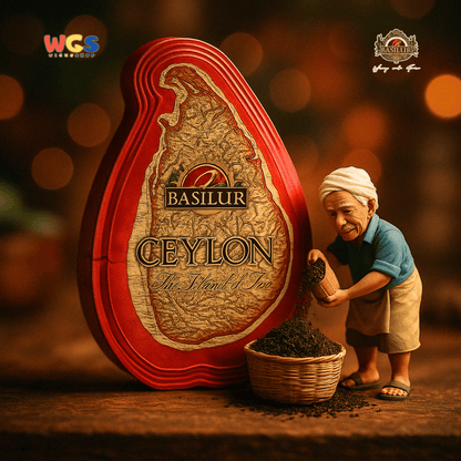 Basilur Ceylon The Island of Tea Imperial Ceylon Pure Ceylon Black Tea 50g – Kaleng Koleksi Premium