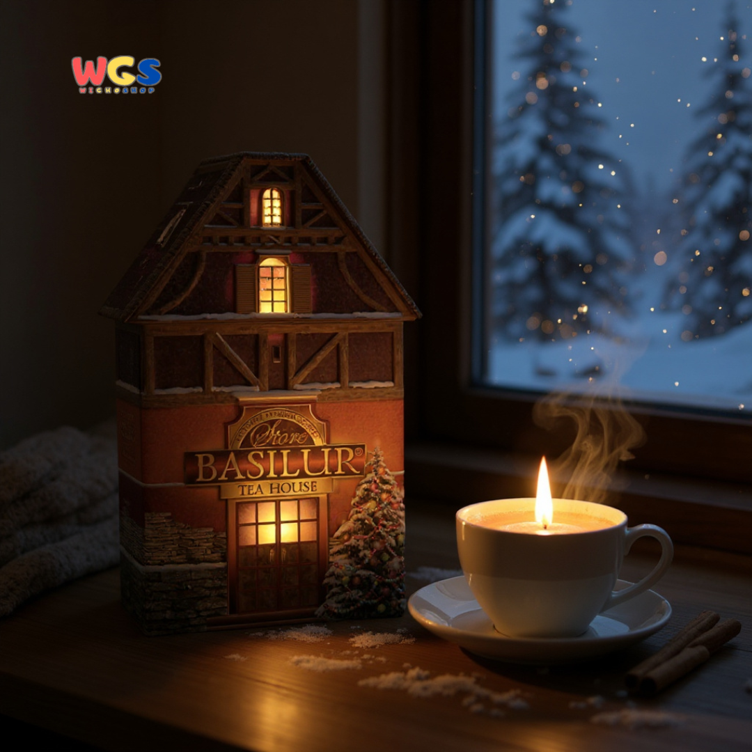 Basilur Christmas House Ceylon Black Tea 100g – Teh Hitam Premium Kemasan Kaleng Rumah