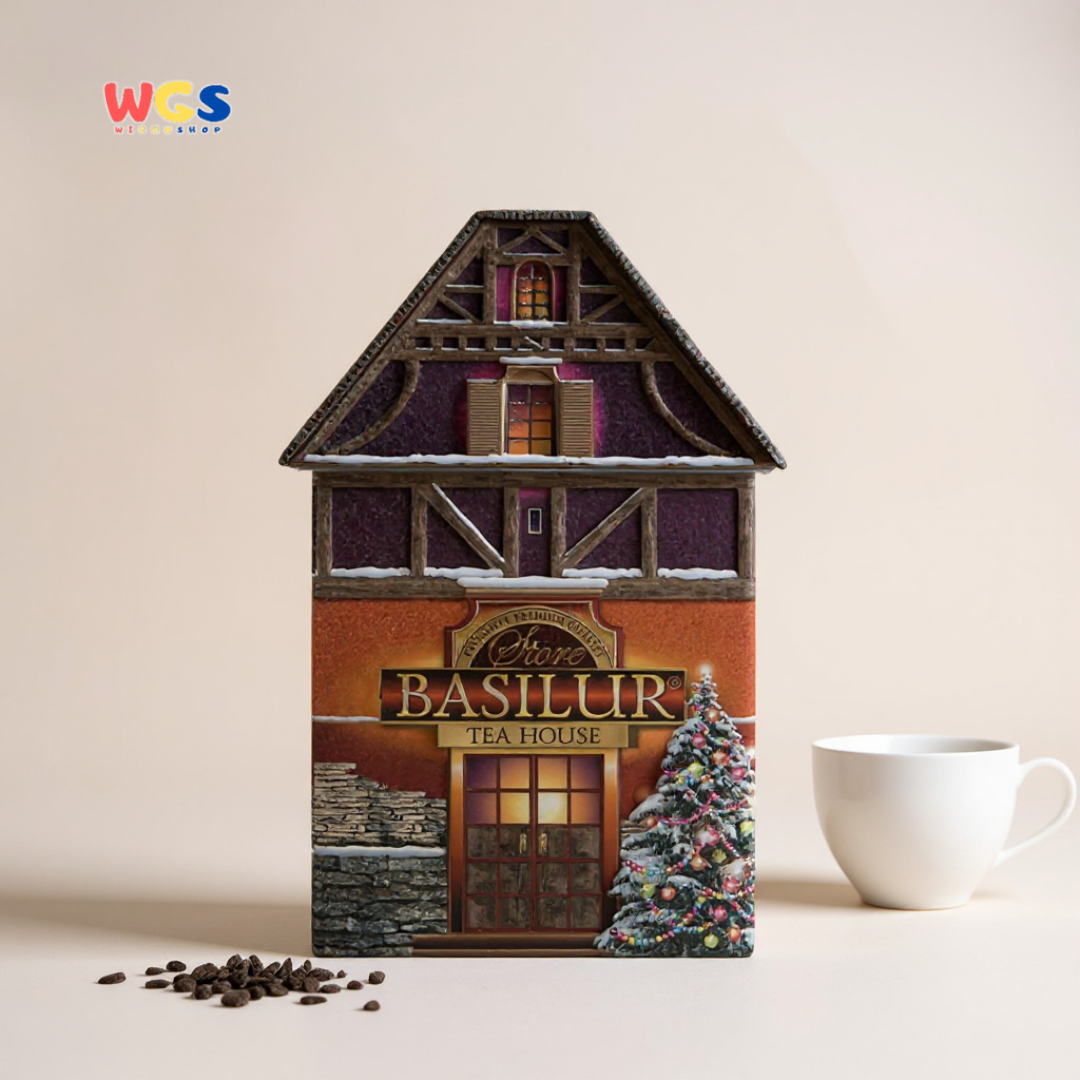 Basilur Christmas House Ceylon Black Tea 100g – Teh Hitam Premium Kemasan Kaleng Rumah