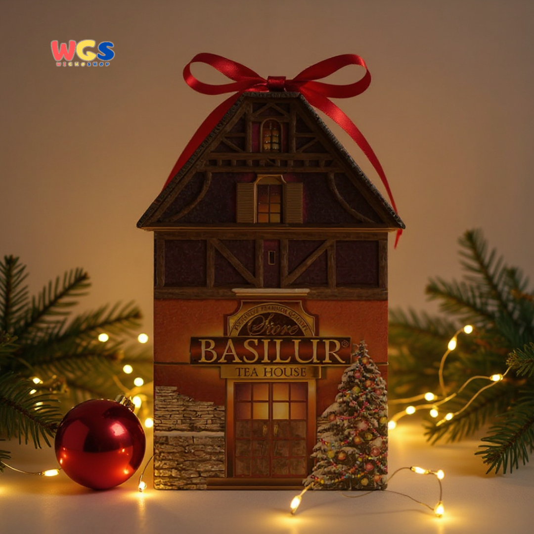 Basilur Christmas House Ceylon Black Tea 100g – Teh Hitam Premium Kemasan Kaleng Rumah