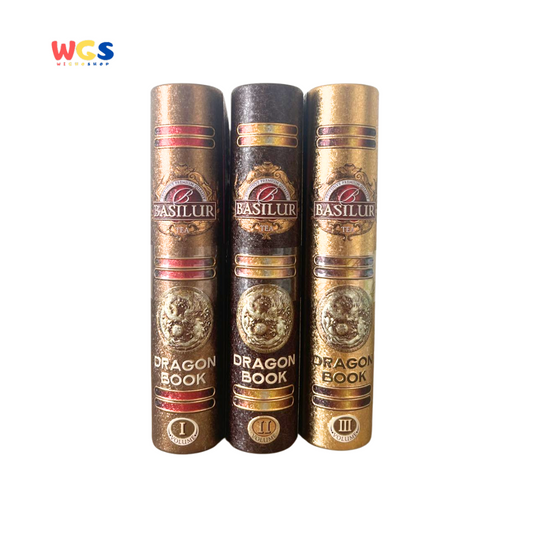 Basilur Dragon Book Vol. I–III – Teh Hitam Ceylon Premium 300g dalam Koleksi Buku Naga Eksklusif