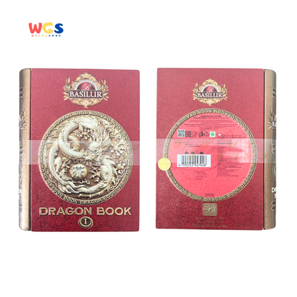 Basilur Dragon Book Vol. I–III – Teh Hitam Ceylon Premium 300g dalam Koleksi Buku Naga Eksklusif