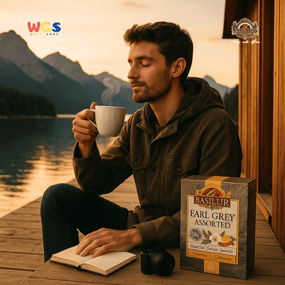 Basilur Earl Grey Assorted Teh Hitam Ceylon 64g (32 Tea Bags) – Lavender, Orange, Jasmine, Tangerine