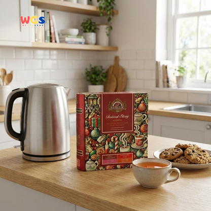 Basilur Festival Story Assorted 32 Tea Bags 64g – Ceylon Black Tea & Fruit Infusion Gift Book