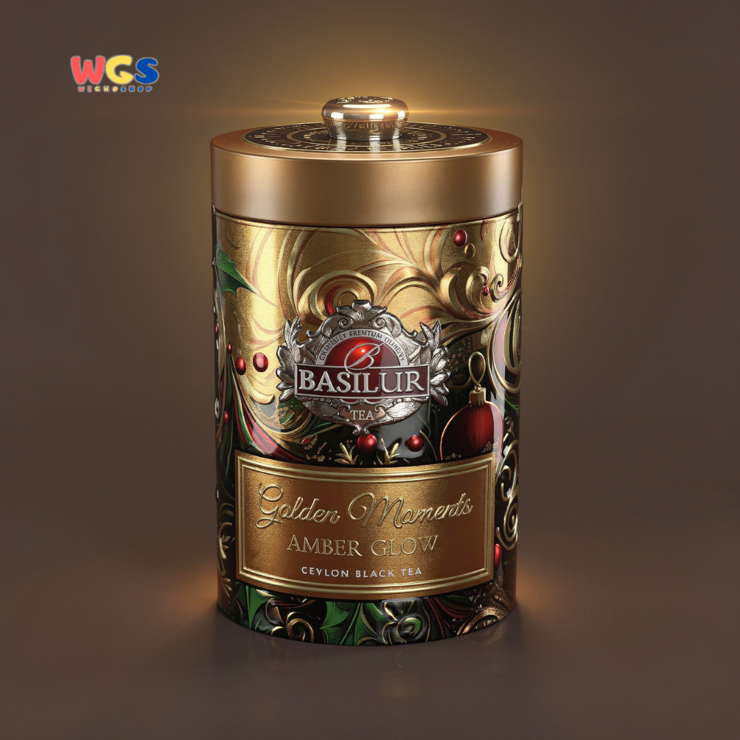 Basilur Golden Moments Amber Glow 100g – Ceylon Black Tea Premium Aroma Cokelat & Cherry