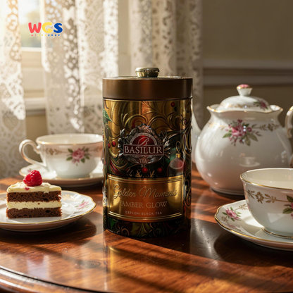Basilur Golden Moments Amber Glow 100g – Ceylon Black Tea Premium Aroma Cokelat & Cherry