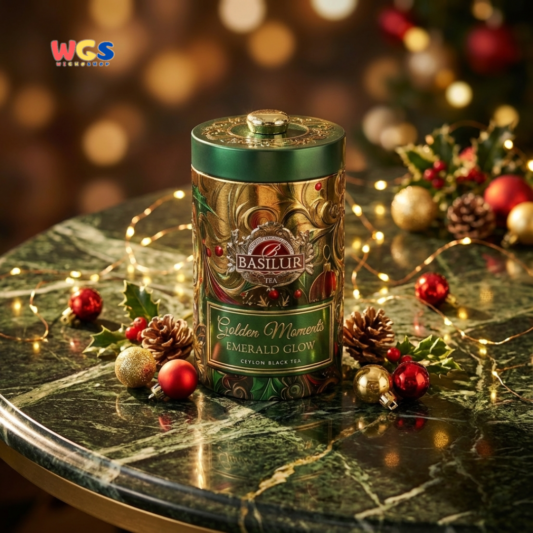 Basilur Golden Moments Emerald Glow 100g – Ceylon Black Tea Premium Aroma Cranberry