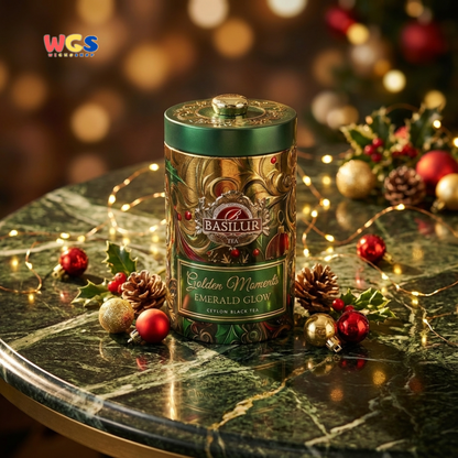 Basilur Golden Moments Emerald Glow 100g – Ceylon Black Tea Premium Aroma Cranberry