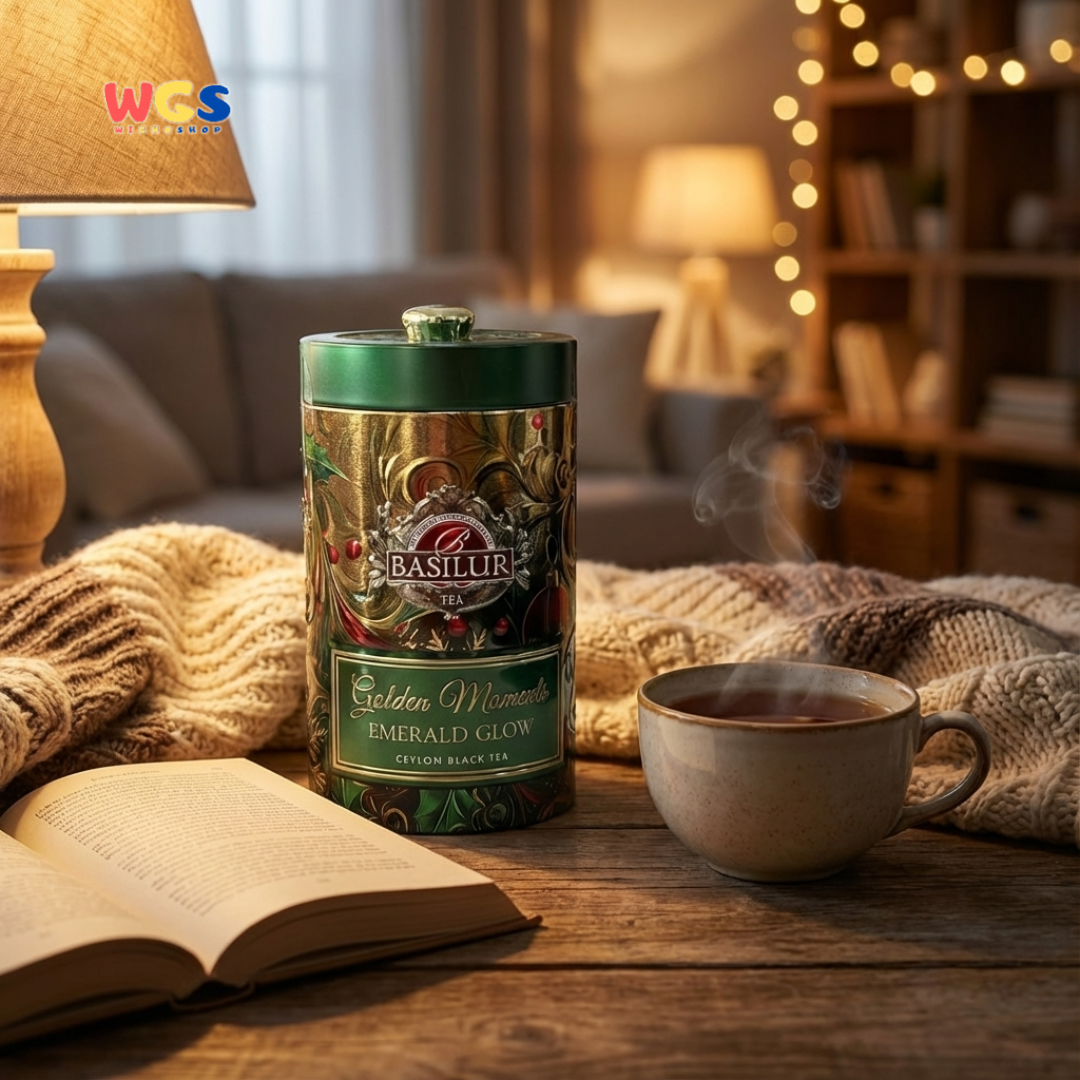 Basilur Golden Moments Emerald Glow 100g – Ceylon Black Tea Premium Aroma Cranberry