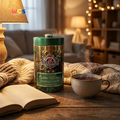 Basilur Golden Moments Emerald Glow 100g – Ceylon Black Tea Premium Aroma Cranberry