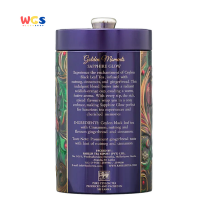 Basilur Golden Moments Sapphire Glow 100g – Ceylon Black Tea Premium Rasa Gingerbread & Spice
