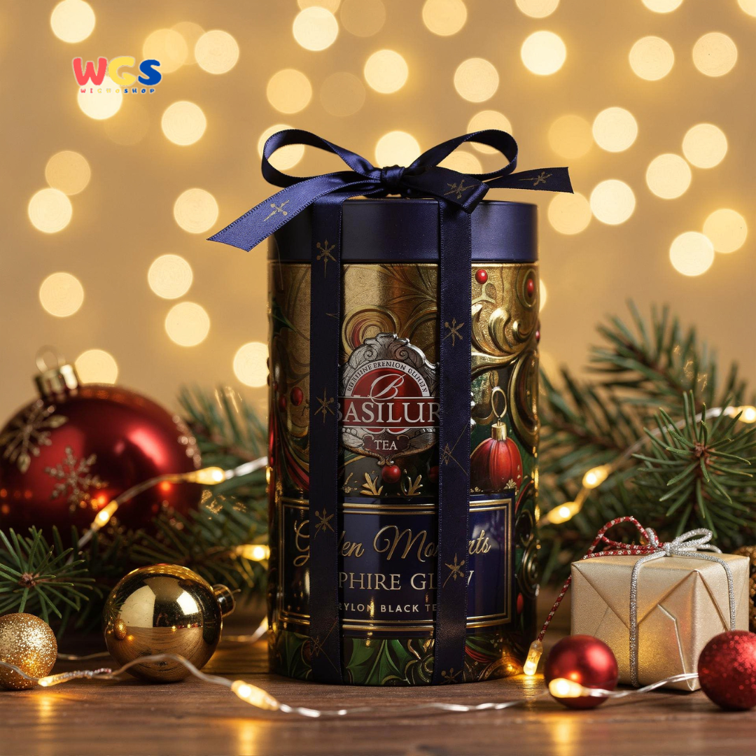 Basilur Golden Moments Sapphire Glow 100g – Ceylon Black Tea Premium Rasa Gingerbread & Spice