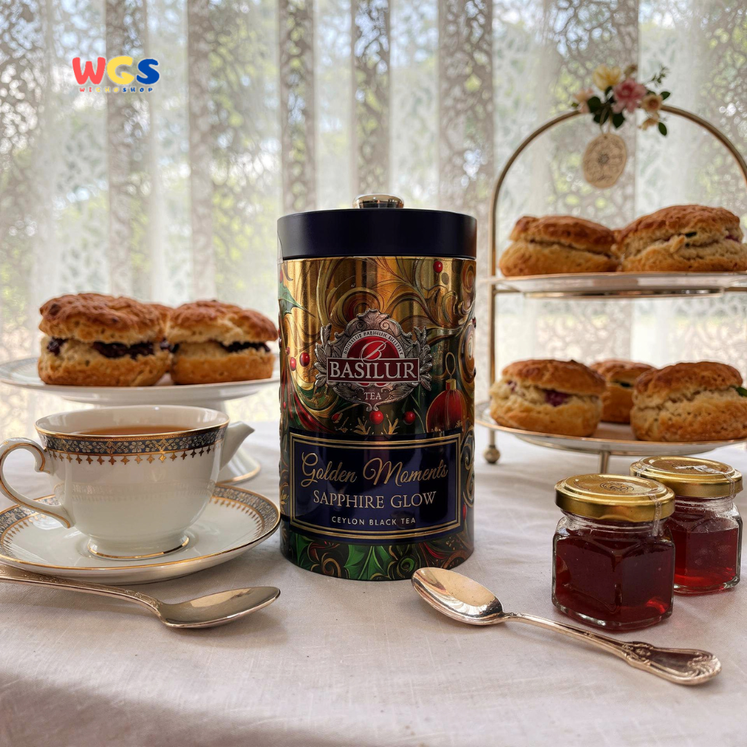 Basilur Golden Moments Sapphire Glow 100g – Ceylon Black Tea Premium Rasa Gingerbread & Spice