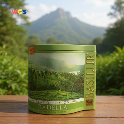 Basilur Leaf of Ceylon Radella 100g (Teh Hijau Ceylon Murni Premium Asal Sri Lanka)