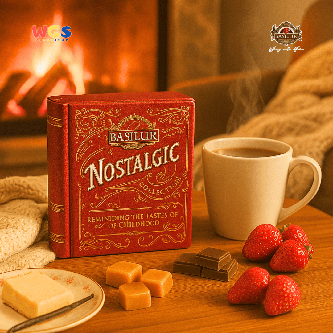 Basilur Nostalgic Collection Teh Hitam Ceylon 64g (32 Tea Bags) – Cokelat, Vanilla, Toffee, Stroberi