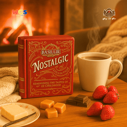Basilur Nostalgic Collection Teh Hitam Ceylon 64g (32 Tea Bags) – Cokelat, Vanilla, Toffee, Stroberi
