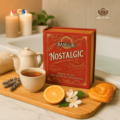 Basilur Nostalgic Collection Teh Hitam Ceylon 64g (32 Tea Bags) – Cokelat, Vanilla, Toffee, Stroberi