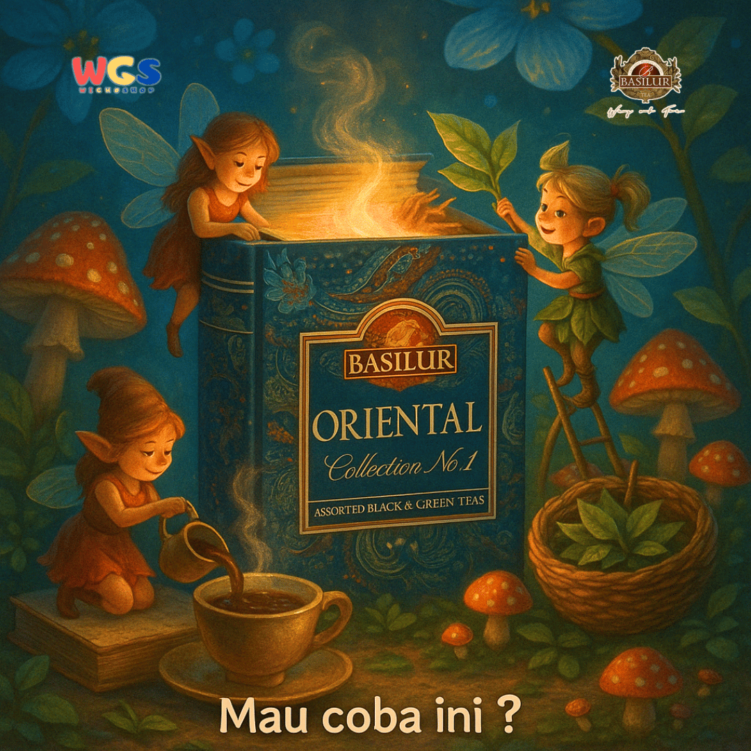 Basilur Oriental Collection No.1 Assorted Black & Green Teas 32 Tea Bags 60g Book Box Eksklusif