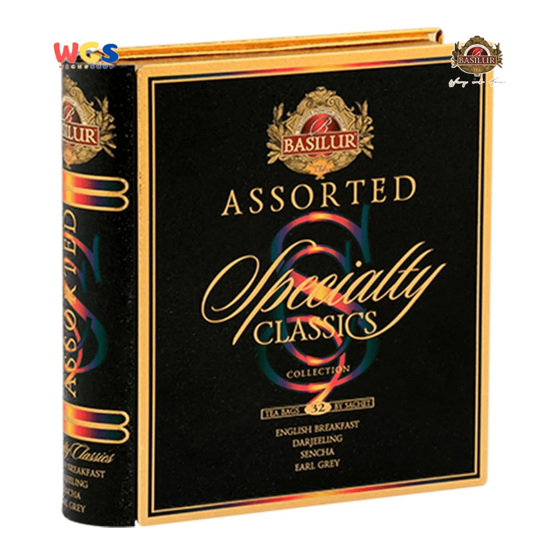 Basilur Specialty Classics 64g – 32 Sachet Teh Hitam & Hijau Premium dalam Koleksi Eksklusif
