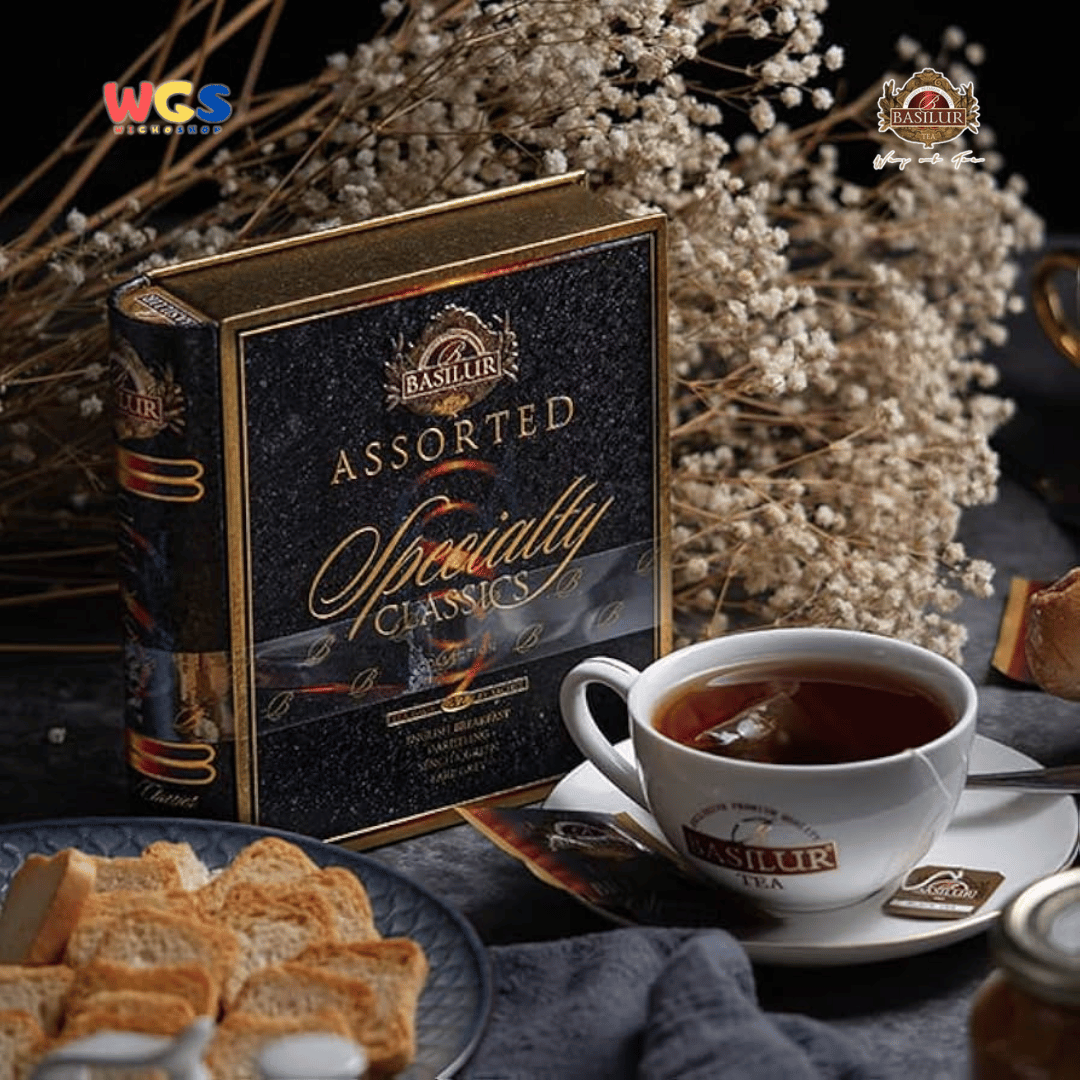 Basilur Specialty Classics 64g – 32 Sachet Teh Hitam & Hijau Premium dalam Koleksi Eksklusif