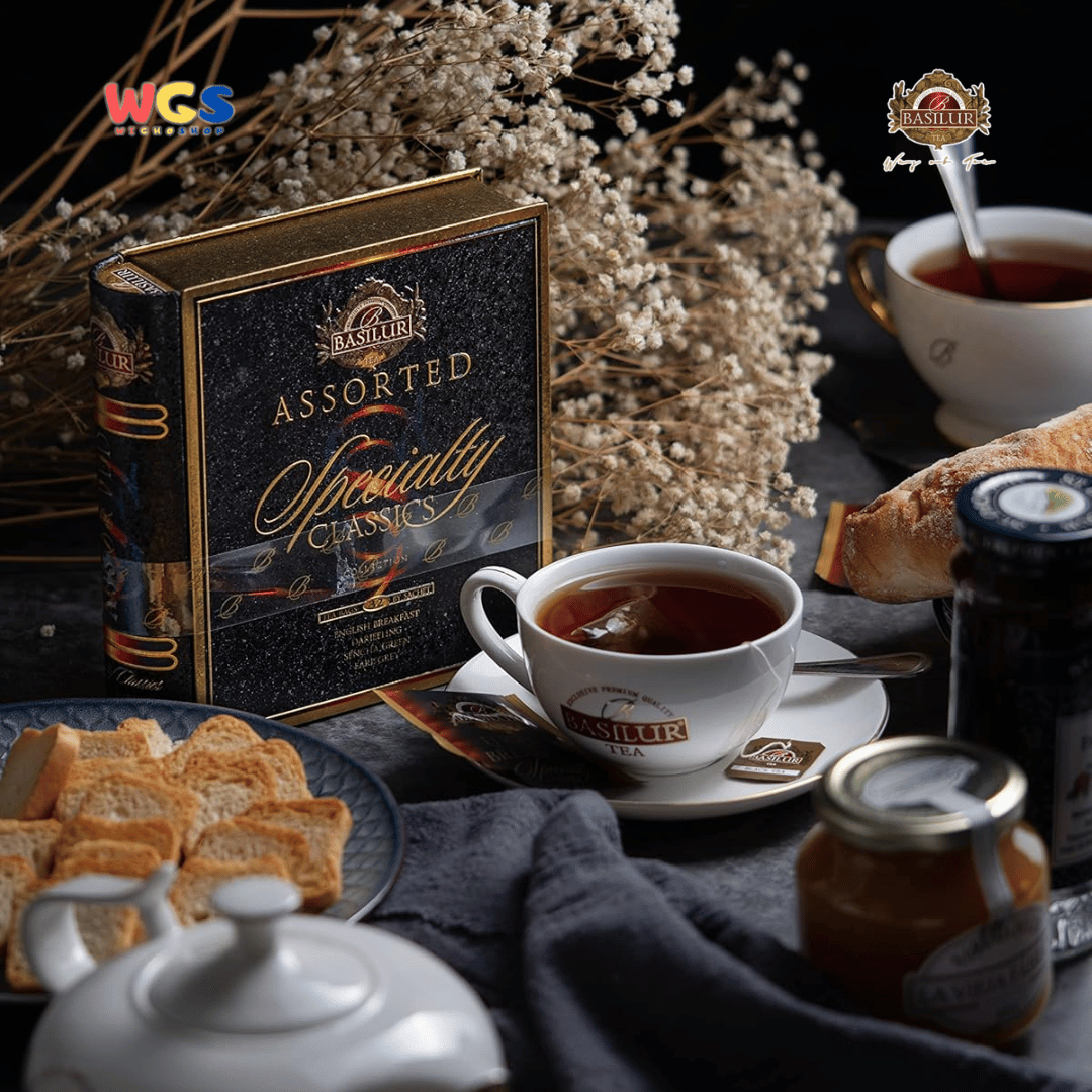 Basilur Specialty Classics 64g – 32 Sachet Teh Hitam & Hijau Premium dalam Koleksi Eksklusif