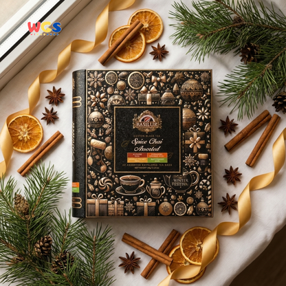 Basilur Spice Chai Assorted Tea Book 32 Tea Bags – Premium Ceylon Black Tea Selection