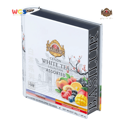 Basilur White Tea Collection 48g – 32 Sachet Teh Putih Ceylon dengan Buah & Aroma Elegan