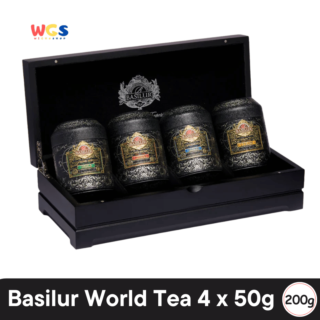 Basilur World Tea Collection Gift Box - 4 World Tea Caddies x 50g ...