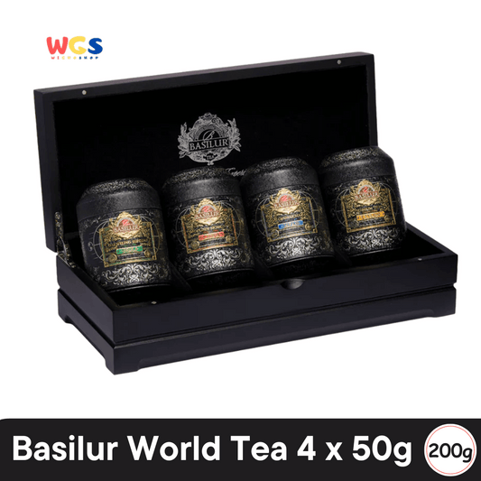 Basilur World Tea Collection Gift Box - 4 World Tea Caddie x 50g