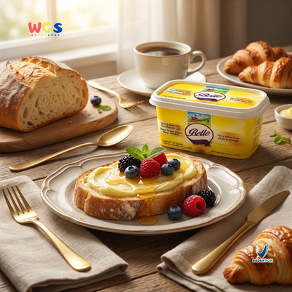 Belle Vegetable Fat Spread with Sunflower Oil 250g - Margarin Oles Serbaguna untuk Roti