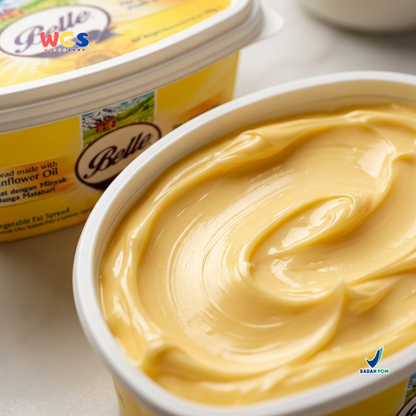 Belle Vegetable Fat Spread with Sunflower Oil 250g - Margarin Oles Serbaguna untuk Roti