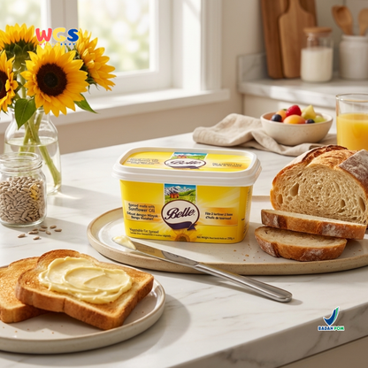 Belle Vegetable Fat Spread with Sunflower Oil 250g - Margarin Oles Serbaguna untuk Roti
